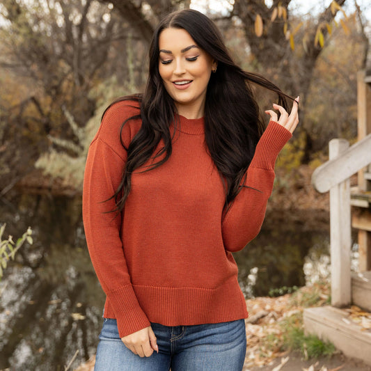 Kayla | Cozy Orange Sweater